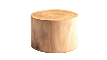 Wall Mural - Wooden floor podium stage. Realistic background with 3d vector wood round platform or showcase on white wall background with soft lighting, for displaying cosmetic products, presentation or exhibition