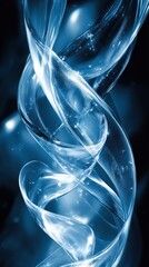 Wall Mural - Abstract swirling blue light design