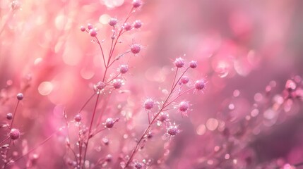 Poster - Abstract pink bokeh lights showcase digital art photography studio close-up glittering concept