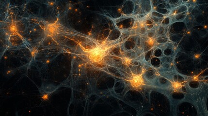 Poster - Exploring abstract digital representation of deep learning virtual space gigapixel art digital environment conceptual view ai technology