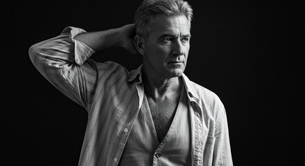  A Moment of Thought – A Black and White Portrait of Strength