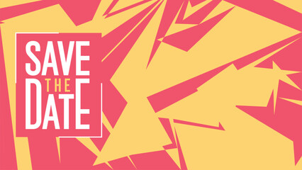 Poster - Save the date banner. Can be used for business, marketing and advertising. logo graphic design of event summit made for Technology and upcoming events.	