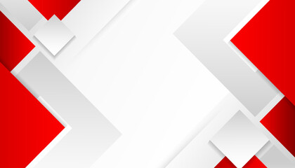 Aufkleber - Abstract red and grey geometric corporate background.
