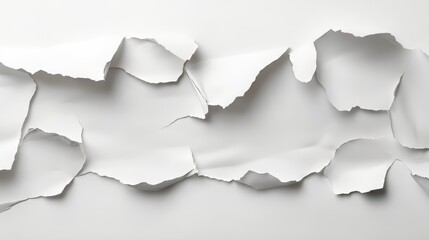 Poster - Ripped white surface texture background