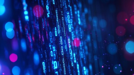 Poster - Create stunning business backgrounds digital space abstract design urban environment close-up view bokeh concept
