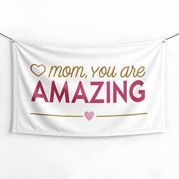A sleek and modern Mother's Day banner with a clean design, minimalist typography, and soft pastel tones.