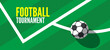 © tarikdiz - soccer football tournament banner background  design with green field  and ball  vector illustration