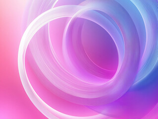 Fototapete - Pink and purple abstract background with white texture in geometric circles and ring pattern design. Abstract pink and blue neon light rings. Iridescen crystal ring with blue and pink gradient texture