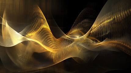 Poster - Abstract digital wave representing wireless communication signals.