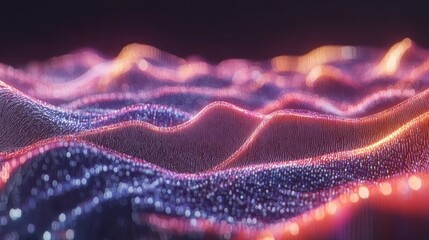 Poster - Artificial intelligence-driven data visualization with complex patterns and futuristic UI elements.