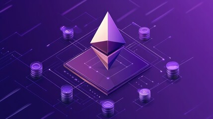 Poster - Blockchain communication network with encrypted nodes and secure data exchange.