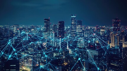 Poster - Smart city network connectivity with seamless data exchange between IoT devices.