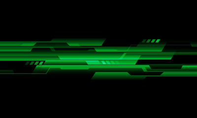 Poster - Abstract red neon cyber geometric technology futuristic on black blank space design modern background vector