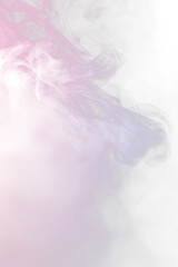 Poster - Pink and white smoke swirls on Transparent Background