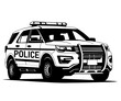 © Createcorner - SUV police car vector illustration
