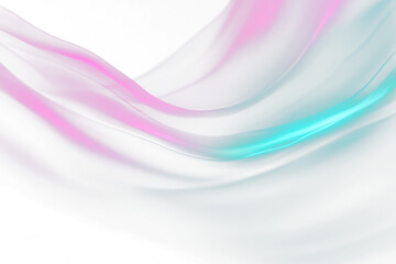 Poster - Abstract vibrant pink teal wave flow.