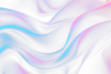 Aufkleber - Abstract flowing neon blue and purple liquid waves.
