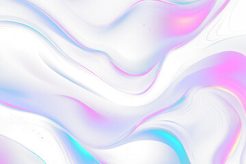 Aufkleber - Abstract neon swirls, vibrant blue and pink liquid light waves on Transparent Background