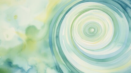 Poster - A blue and green swirl with a white center