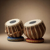 With its distinct tonal qualities, the tabla provides intricate rhythmic accompaniment in many Indian musical forms.
