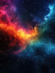 Poster - Colorful galaxy with stars, great for astronomy or science illustrations