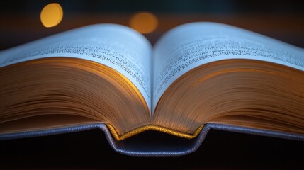 Poster - A book lying on a flat surface with the cover facing up, great for illustrating reading, learning, or study concepts
