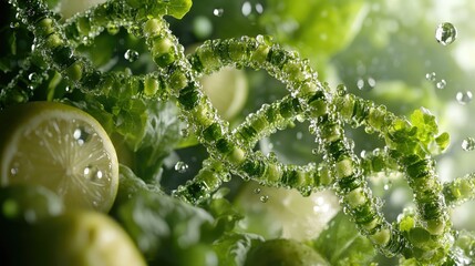 Poster - A close-up shot of a variety of green vegetables, including lettuce, spinach, and broccoli