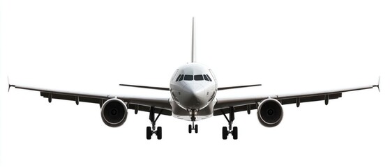 Poster - A large commercial airliner soaring through a clear blue sky with no clouds in sight