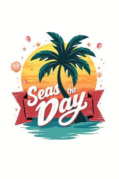 Typography Summer lover t-shirt design vector.