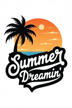 Typography Summer lover t-shirt design vector.