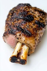 Poster - A close-up shot of raw meat on a plate, perfect for food or culinary use
