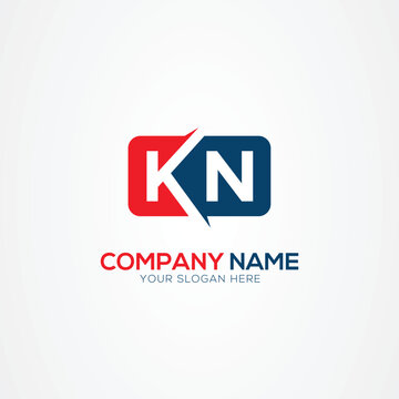 KN or NK Creative Modern Letters Logo Design Element