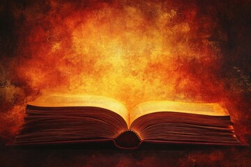 Poster - A book lying open on a table, perfect for reading or study purposes