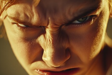 Poster - Portrait of a person's facial features, focusing on the eyes
