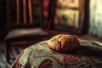 Poster - A loaf of bread sitting on a table, ready to be used or served