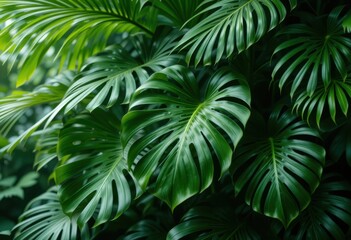  background of green leaves
