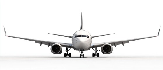 Aufkleber - A large jetliner parked on an airport runway, ready for departure or arrival