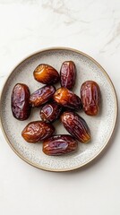 Poster - A plate of fresh dates arranged on a table