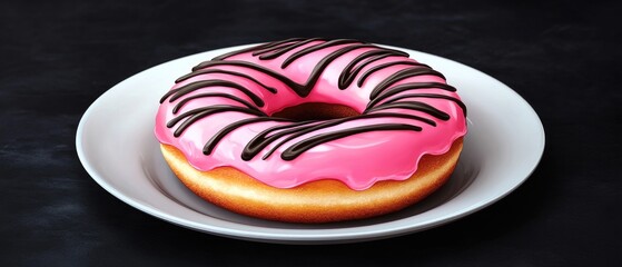 Aufkleber - A sweet treat on a plain background, perfect for food or dessert photography