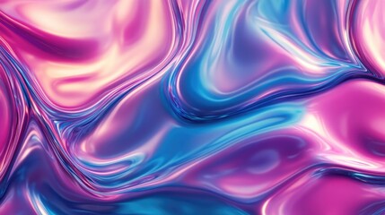 Poster - Close-up of vibrant, swirling liquid colors