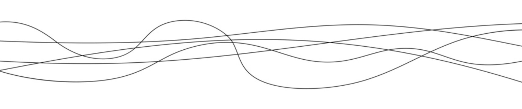 Thin curved wavy lines