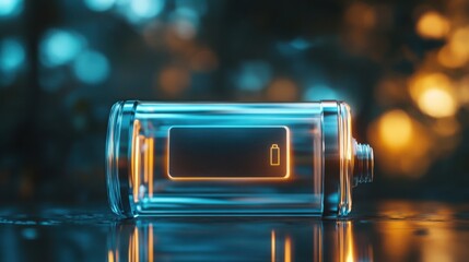 Aufkleber - Transparent Clean Battery with Zero Emissions Label Concept