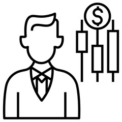 Poster - broker vector icon