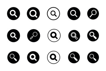 Search icon set isolated on white background. Glass vector icon. search magnifying glass icon. Find