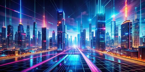 Aufkleber - Futuristic HUD Drone Interface: Cyber Innovation Background Stock Photo