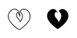 © Win - Leaf hearticons for ui. vector illustration