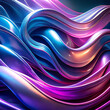 © Zahidul Creative - Futuristic Blue Abstract Wave Design with Colorful Lines and Dynamic Motion