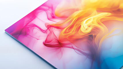 Poster - Abstract template color flyer with transparent smoke