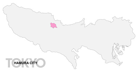  東京都羽村市の位置地図 境界線無_1