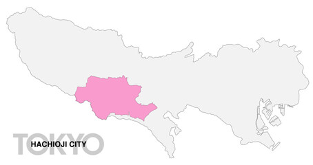  東京都八王子市の位置地図 境界線無_1